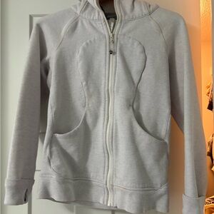 lululemon athletica Light Gray Full-Zip Hoodie
